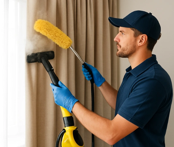 Trusted drapes cleaning technician Matty Curtain Cleaning oxley QLD