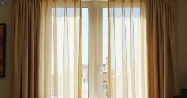 Dull dusty drapes in oxley before professional cleaning